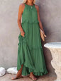 Emilia - Halter Ruffle Maxi Dress