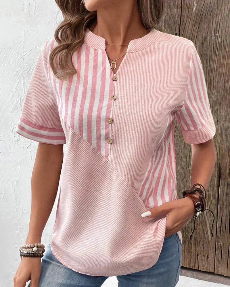 Lila | Soft Striped Blouse