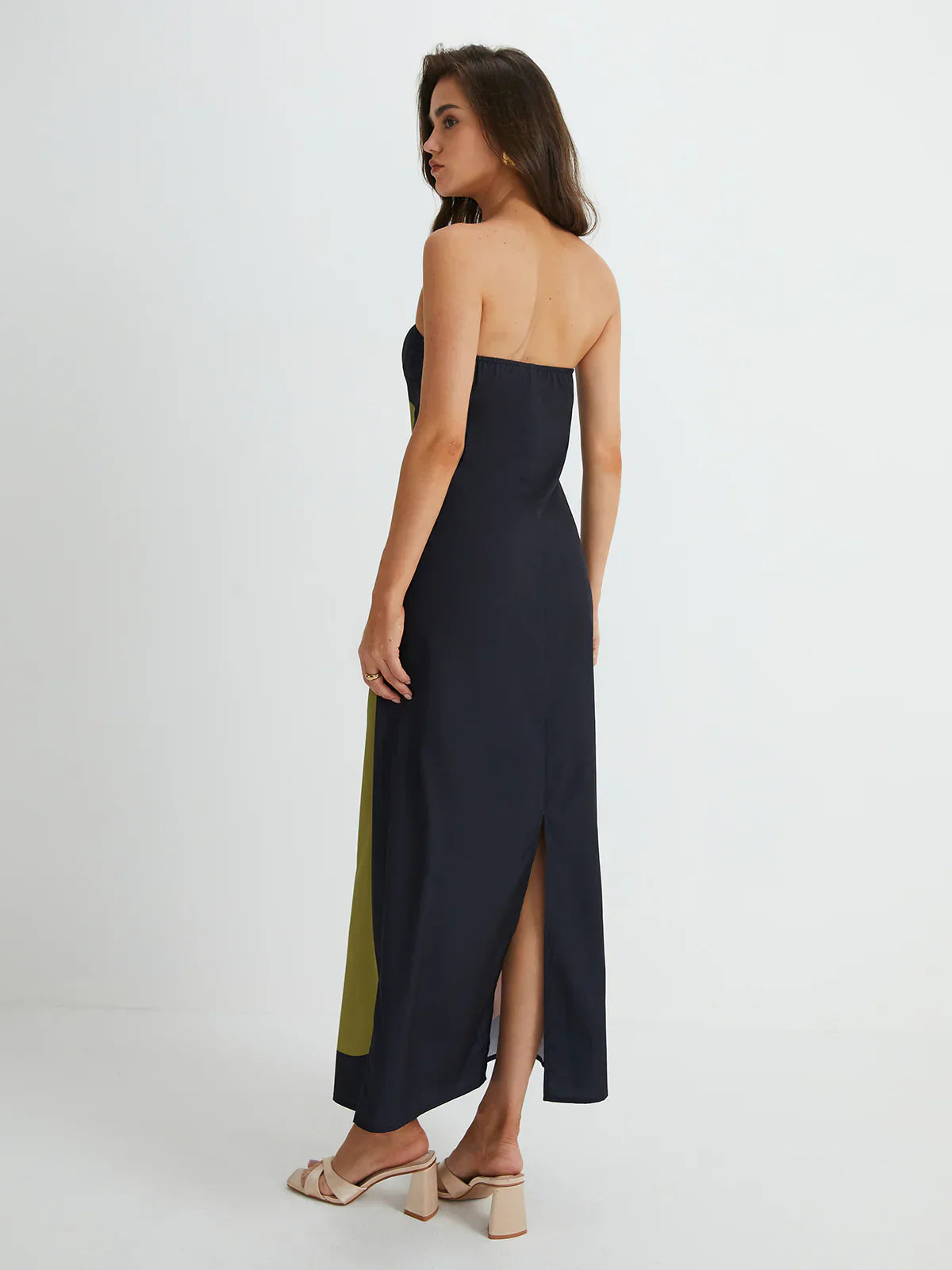 Lilia™ - Abstract Strapless Maxi Dress