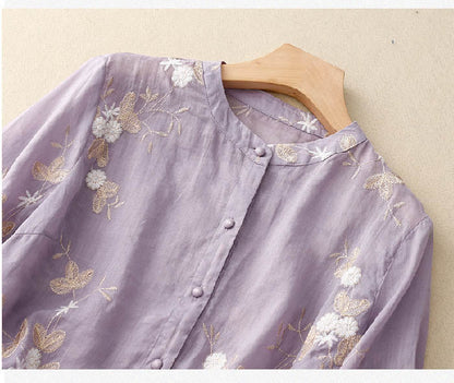 Eloise™ - Embroidered Cotton Blouse