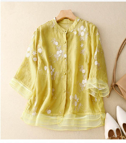 Eloise™ - Embroidered Cotton Blouse