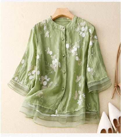 Eloise™ - Embroidered Cotton Blouse